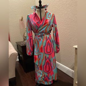 Colorful wrap dress size XL